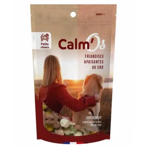 alt=Friandises CBD pour petit chien - Sachet de 100g Calmos Purelis saveur bœuf