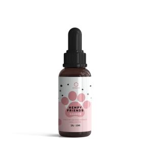 alt=Flacon d'huile CBD pour chien au saumon Purelis - Complément naturel contre le stress et les douleurs articulaires - Fabriqué en France sans THC